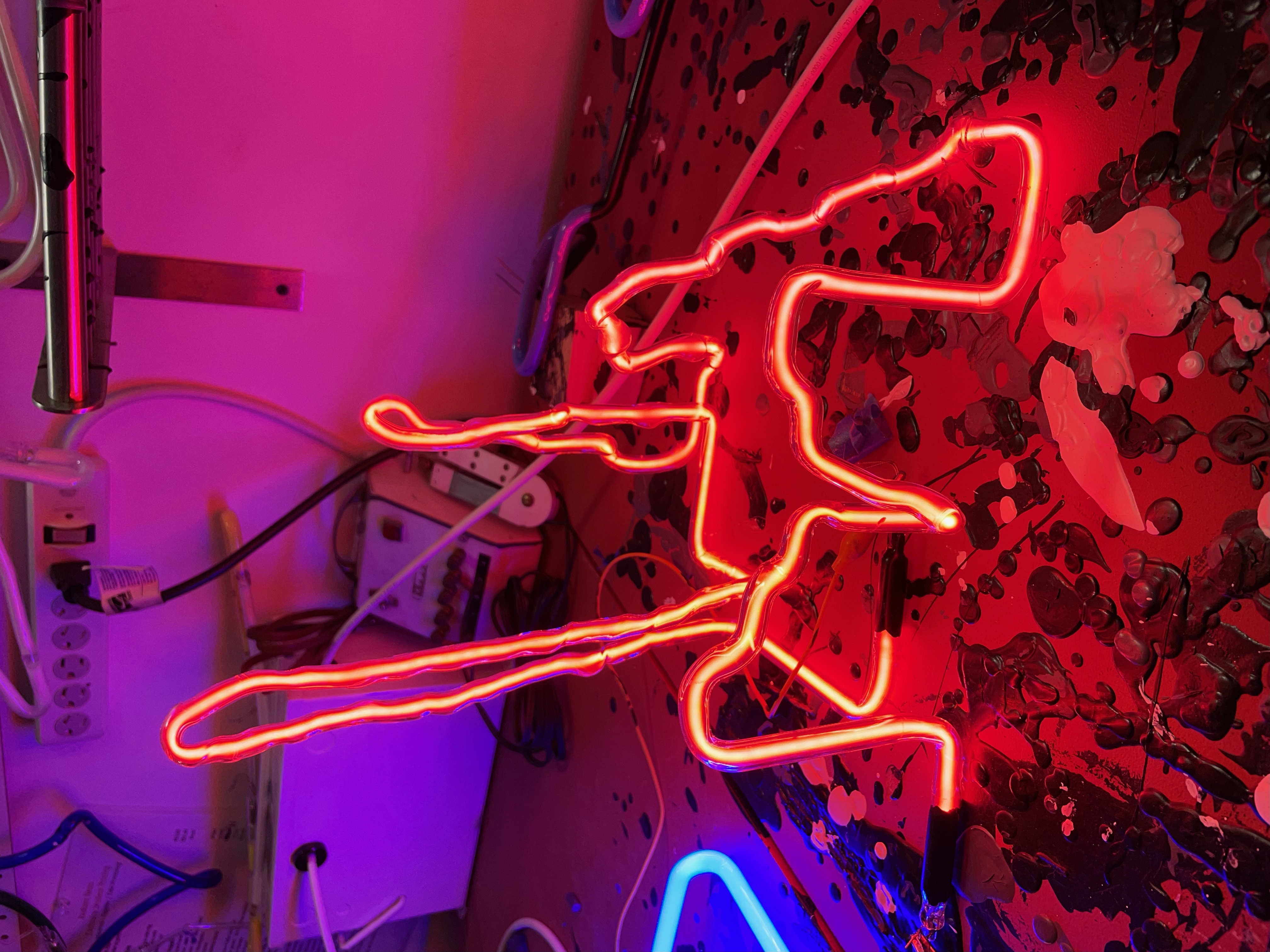 image of red neon sculpture